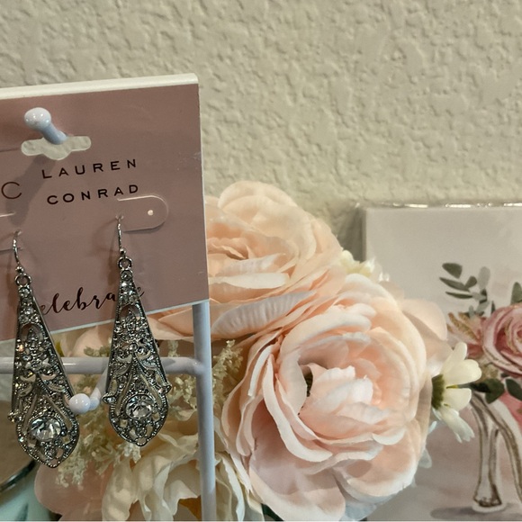 Kohl's LC Lauren Conrad Celebrate Silver Earrings New - Picture 1 of 3